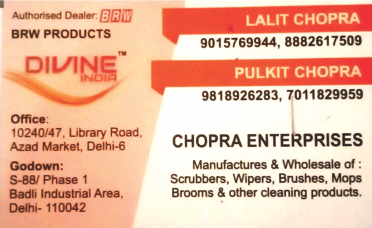 CHOPRA ENTERPRISES